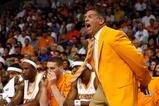 TAMPA, FL - MARCH 15:  Head coach Bruce Pearl of the Tennessee Volunteers yells to his players during the game against the Mississippi State Bulldogs during the Championship game of the SEC Men's Basketball Tournament on March 15, 2009 at The St. Pete Times Forum in Tampa, Florida.  (Photo by Chris Graythen/Getty Images)