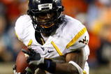 AUBURN, AL - SEPTEMBER 19:  Jock Sanders #9 of the West Virginia Mountaineers against the Auburn Tigers at Jordan-Hare Stadium on September 19, 2009 in Auburn, Alabama.  (Photo by Kevin C. Cox/Getty Images)