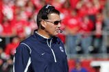 PISCATAWAY, NJ - OCTOBER 18:  Head coach Randy Edsall of the Connecticut Huskies looks on against the Rutgers Scarlet Knights at Rutgers Stadium on October 18, 2008 in Piscataway, New Jersey. Rutgers defeated Connecticut 12-10.  (Photo by Jim McIsaac/Getty Images)