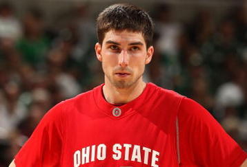 INDIANAPOLIS - MARCH 14:  Jon Diebler #33 of the Ohio State Buckeyes looks on against the Michigan State Spartans during their semifinal game of the Big Ten Men's Basketball Tournament at Conseco Fieldhouse on March 14, 2009 in Indianapolis, Indiana.  (Photo by Jonathan Daniel/Getty Images)