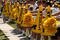 ANN ARBOR, MI - SEPTEMBER 19:  The Michigan Wolverines cheerleaders perform during the game with the Eastern Michigan Eagles at Michigan Stadium on September 19, 2009 in Ann Arbor, Michigan.  Michigan won 45-17.  (Photo by Stephen Dunn/Getty Images)