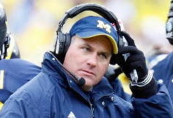 ANN ARBOR, MI - OCTOBER 24:  Head coach Rich Rodriguez of the Michigan Wolverines looks on during the game against the Penn State Nittany Lions on October 24, 2009 at Michigan Stadium in Ann Arbor, Michigan. (Photo by  Gregory Shamus/Getty Images)