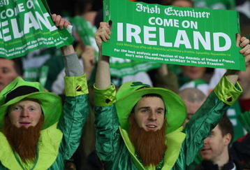 DUBLIN, IRELAND - NOVEMBER 14:  Republic of Ireland fans show their support before the FIFA 2010 World Cup Qualifier play off first leg between Republic of Ireland and France at Croke Park   on November 14, 2009 in Dublin, Ireland.  (Photo by Stu Forster/Getty Images)