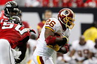 ATLANTA - NOVEMBER 08:  Clinton Portis #26 of the Washington Redskins against of the Atlanta Falcons at Georgia Dome on November 8, 2009 in Atlanta, Georgia.  (Photo by Kevin C. Cox/Getty Images)
