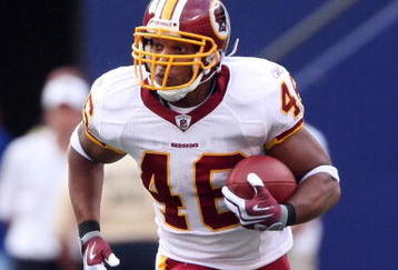EAST RUTHERFORD, NJ - SEPTEMBER 13:  Ladell Betts #46 of the Washington Redskins runs the ball against the New York Giants on September 13, 2009 at Giants Stadium in East Rutherford, New Jersey.  (Photo by Jim McIsaac/Getty Images)