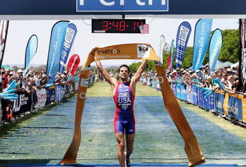 PERTH, AUSTRALIA - OCTOBER 25: Timothy O'Donnell of the USA celebrates winning the 2009 Perth ITU Long Distance World Championships at Langley Park on October 25, 2009 in Perth, Australia.  (Photo by Paul Kane/Getty Images)
