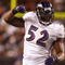 CLEVELAND - NOVEMBER 16: Ray Lewis #52 of the Baltimore Ravens celebrates a defensive stop in the third quarter against the Cleveland Browns at Cleveland Browns Stadium on November 16, 2009 in Cleveland, Ohio.  (Photo by Matt Sullivan/Getty Images)