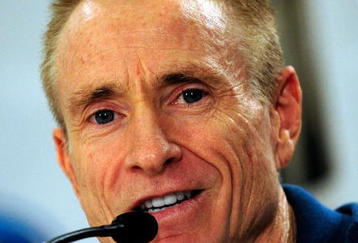 CORAL GABLES, FL - NOVEMBER 19:  Mark Martin, driver of the #5 Kellogg's Chevorlet, speaks to the media during the NASCAR Championship Contenders  Press Conference on November 19, 2009 in Coral Gables, Florida.  (Photo by Sam Greenwood/Getty Images for NASCAR)