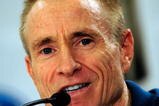 CORAL GABLES, FL - NOVEMBER 19:  Mark Martin, driver of the #5 Kellogg's Chevorlet, speaks to the media during the NASCAR Championship Contenders  Press Conference on November 19, 2009 in Coral Gables, Florida.  (Photo by Sam Greenwood/Getty Images for NASCAR)
