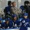 LONDON, ON - SEPTEMBER 17:  Coaches Tim Hunter, Ron Wilson and Keith Acton of the Toronto Maple Leafs concentrate on a replay on score board in a pre-season game against the Philadelphia Flyers on September 17, 2009 at the John Labatt Centre in London, Ontario. The Leafs defeated the Flyers 4-0. (Photo by Claus Andersen/Getty Images)