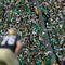 SOUTH BEND, IN - OCTOBER 17: Student fans of the Notre Dame Fighting Irish wave towels before a kick-off against the USC Trojans at Notre Dame Stadium on October 17, 2009 in South Bend, Indiana. USC defeated Notre Dame 34-27. (Photo by Jonathan Daniel/Getty Images)