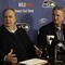 KIRKLAND, WA - FEBRUARY 06:  Team president Tim Ruskell (L) and CEO Tod Leiweke of the Seattle Seahawks address the media during a press conference announcing that Seahawks' assistant coach Jim Mora will take over as head coach in the 2009 season, on February 6, 2008 at Seahawks Headquarters in Kirkland, Washington. Holmgren will coach the team in 2008.  (Photo by Otto Greule Jr/Getty Images)
