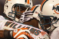 CHARLOTTE - NOVEMBER 19: Ricky Williams #34 of the Miami Dolphins celebrates with teammates after he scored on a 14 yard touchdown reception in the second quarter against the Carolina Panthers at Bank of America Stadium on November 19, 2009 in Charlotte, North Carolina.  (Photo by Streeter Lecka/Getty Images)
