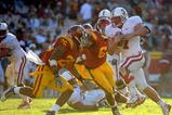 LOS ANGELES, CA - NOVEMBER 14:  Toby Gerhart #7 of the Stanford Cardinalis is chased by Will Harris #26 and Malcolm Smith #6 of the USC Trojans during the second half at the Los Angeles Memorial Coliseum on November 14, 2009 in Los Angeles, California.  Stanford won 55-21.  (Photo by Harry How/Getty Images)