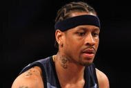 LOS ANGELES, CA - NOVEMBER 06:  Allen Iverson #3 of the Memphis Grizzlies on the court against the Los Angeles Lakers on November 6, 2009 at Staples Center in Los Angeles, California. The Lakers won 114-98. NOTE TO USER: User expressly acknowledges and agrees that, by downloading and/or using this Photograph, user is consenting to the terms and conditions of the Getty Images License Agreement.  (Photo by Stephen Dunn/Getty Images)