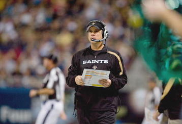 ST. LOUIS - NOVEMBER 15:  Head coach Sean Payton of the New Orleans Saints watches the action during the game against the St. Louis Rams at the Edward Jones Dome on November 15, 2009 in St. Louis, Missouri.  (Photo by Dilip Vishwanat/Getty Images)