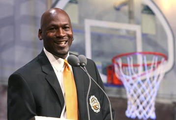 SPRINGFIELD, MA - SEPTEMBER 11:  Michael Jordan speaks during a news conference at the Naismith Memorial Basketball Hall of Fame on September 11, 2009 in Springfield, Massachusetts. (Photo by Jim Rogash/Getty Images)