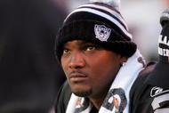 OAKLAND, CA - NOVEMBER 15:  JaMarcus Russell #2 of the Oakland Raiders sits on the bench after being taken out of their game against the Kansas City Chiefs at Oakland-Alameda County Coliseum on November 15, 2009 in Oakland, California.  (Photo by Ezra Shaw/Getty Images)
