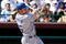 SCOTTSDALE, AZ - FEBRUARY 26:  Russel Martin #55 of the Los Angeles Dodgers hits a two run double against the San Francisco Giants during a spring training game at Scottsdale Stadium on February 26, 2009 in Scottsdale, Arizona.  (Photo by Kevork Djansezian/Getty Images)