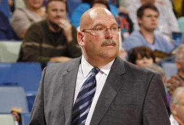 NEW ORLEANS - NOVEMBER 13:  Head Coach Jeff Bower of the New Orleans Hornets watches from the sidelines during the game against the Portland Trail Blazers at New Orleans Arena on November 13, 2009 in New Orleans, Louisiana.  NOTE TO USER: User expressly acknowledges and agrees that, by downloading and or using this photograph, User is consenting to the terms and conditions of the Getty Images License Agreement. (Photo by Chris Graythen/Getty Images)