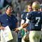 SOUTH BEND, IN - SEPTEMBER 19: Head coach Charlie Weis of the Notre Dame Fighting Irish talks with quarterback Jimmy Clausen #7 during a game against the Michigan State Spartans on September 19, 2009 at Notre Dame Stadium in South Bend, Indiana. (Photo by Jonathan Daniel/Getty Images)