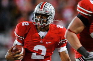 COLUMBUS, OH - NOVEMBER 14:  Quarterback Terrelle Pryor #2 of the Ohio State Buckeyes runs with the ball against the Iowa Hawkeyes at Ohio Stadium on November 14, 2009 in Columbus, Ohio.  (Photo by Jamie Sabau/Getty Images)