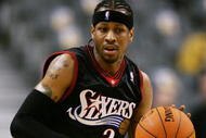 TORONTO - NOVEMBER 8:  Allen Iverson #3 of the Philadelphia 76ers pushes the ball upcourt during the game against the Toronto Raptors  on November 8, 2006 at the Air Canada Centre in Toronto, Canada. The Raptors defeated the Sixers 106-104. NOTE TO USER: User expressly acknowledges and agrees that, by downloading and or using this photograph, User is consenting to the terms and conditions of the Getty Images License Agreement.  (Photo by Harry How/Getty Images)