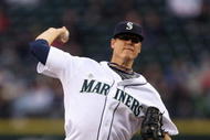 SEATTLE - APRIL 16:  Chris Jakubauskas #41 of the Seattle Mariners pitches against the Los Angeles Angels of Anaheim during the game on April 16, 2009 at Safeco Field in Seattle, Washington. (Photo by Otto Greule Jr/Getty Images)