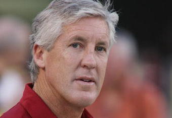 TEMPE, AZ - NOVEMBER 7:  Head coach Pete Carroll of the USC Trojans walks on the sideline before the game against the Arizona State Sun Devils on November 7, 2009 at Sun Devil Stadium in Tempe, Arizona.  USC won 14-9.  (Photo by Jeff Golden/Getty Images)