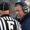 SOUTH BEND, IN - OCTOBER 17: Head coach Charlie Weis of the Notre Dame Fighting Irish talks with a referee during a game against the USC Trojans at Notre Dame Stadium on October 17, 2009 in South Bend, Indiana. USC defeated Notre Dame 34-27. (Photo by Jonathan Daniel/Getty Images)