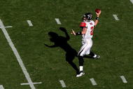CHARLOTTE, NC - NOVEMBER 15:  Matt Ryan #2 of the Atlanta Falcons drops back to throw a pass against the Carolina Panthers during their game at Bank of America Stadium on November 15, 2009 in Charlotte, North Carolina.  (Photo by Streeter Lecka/Getty Images)
