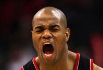 LOS ANGELES, CA - FEBRUARY 27:  Jarrett Jack #1 of the Portland Trail Blazers celebrates after hitting a two point basket in the closing seconds of the fourth quarter against the Los Angeles Clippers at Staples Center on February 27, 2008 in Los Angeles, California. The Trail Blazers defeated the Clippers 82-80.  (Photo by Jeff Gross/Getty Images)  