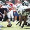 EAST RUTHERFORD, NJ - SEPTEMBER 20: A view of the line of scrimmage during the game between the New York Jets and the New England Patriots at Giants Stadium on September 20, 2009 in East Rutherford, New Jersey.  (Photo by Nick Laham/Getty Images)