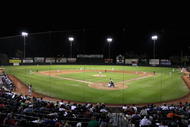 PHOENIX - OCTOBER 16:  General view as Washington Nationals prospect Stephen Strasburg #37, playing for the Phoenix Desert Dogs, pitches in the Arizona Fall League game against the Scottsdale Scorpions at Phoenix Municipal Stadium on October 16, 2009 in Phoenix, Arizona.  (Photo by Christian Petersen/Getty Images)