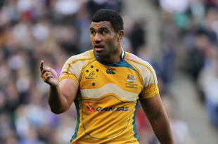 LONDON, ENGLAND - NOVEMBER 07:  Wycliff Palu of Australia looks on during the Investec Challenge Series match between England and Australia at Twickenham on November 7, 2009 in London, England.  (Photo by David Rogers/Getty Images)
