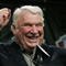 DETROIT - FEBRUARY 4:  Broadcaster and former coach John Madden celebrates his selection to the NFL Hall of Fame during a press conference February 4, 2006 at the Renaissance Center in Detroit, Michigan.  (Photo by Jonathan Daniel/Getty Images)