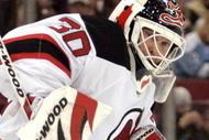 PITTSBURGH, PA - NOVEMBER 12:  Martin Brodeur #30 of the New Jersey Devils makes a save against the Pittsburgh Penguins in the third period at Mellon Arena on November 12, 2009 in Pittsburgh, Pennsylvania.  Devils won 4-1.  (Photo by Justin K. Aller/Getty Images)