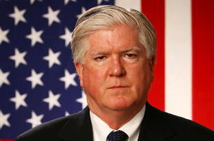 WOODRIDGE, IL - AUGUST 19:  General Manager Brian Burke poses for a portrait during the USA Olympic Men's Ice Hockey Orientation Camp on August 19, 2009 at Seven Bridges Ice Arena in Woodridge, Illinois.  (Photo by Jamie Squire/Getty Images)
