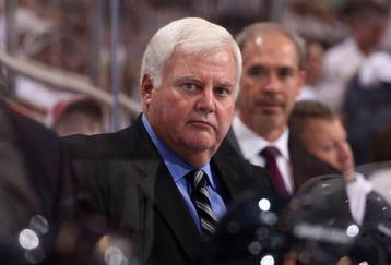 GLENDALE, AZ - OCTOBER 10:  Head coach Ken Hitchcock of the Columbus Blue Jackets looks during the NHL game against the Phoenix Coyotes at Jobing.com Arena on October 10, 2009 in Glendale, Arizona. The Blue Jackets defeated the Coyotes 2-0.  (Photo by Christian Petersen/Getty Images)