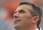 GAINESVILLE, FL - NOVEMBER 21: Coach Urban Meyer of the Florida Gators checks the scoreboard against the Florida International University Golden Panthers, November 21, 2009 at Ben Hill Griffin Stadium in Gainesville, Florida.  Florida won 62 - 3. (Photo by Al Messerschmidt/Getty Images)