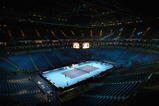 LONDON, ENGLAND - NOVEMBER 21:  A general view of the court during the Barclays ATP World Tour Finals - previews at O2 Arena on November 21, 2009 in London, England.  (Photo by Julian Finney/Getty Images)