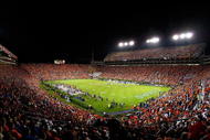 AUBURN, AL - SEPTEMBER 19:  A general view of Jordan-Hare Stadium during the game between the Auburn Tigers and the West Virginia Mountaineers on September 19, 2009 in Auburn, Alabama.  (Photo by Kevin C. Cox/Getty Images)
