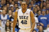 DURHAM, NC - MARCH 03:  Lance Thomas #42 of the Duke Blue Devils walks on the court against the Florida State Seminoles during the game on March 3, 2009 at Cameron Indoor Stadium in Durham, North Carolina.  (Photo by Kevin C. Cox/Getty Images)