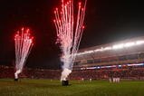 BRIDGEVIEW, IL - NOVEMBER 14: Fireworks are set off during player introductions before a match between the Chicago Fire and Real Salt Lake during the MLS Eastern Conference Championship at Toyota Park on November 14, 2009 in Bridgeview, Illinois. Real Salt Lake defeated the Fire 0-0 (5-4) in a shoot-out. (Photo by Jonathan Daniel/Getty Images)