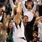 DALLAS - NOVEMBER 18:  Forward Dirk Nowitzki #41 of the Dallas Mavericks reacts after scoring in overtime against the San Antonio Spurs on November 18, 2009 at American Airlines Center in Dallas, Texas.  NOTE TO USER: User expressly acknowledges and agrees that, by downloading and/or using this Photograph, user is consenting to the terms and conditions of the Getty Images License Agreement.  (Photo by Ronald Martinez/Getty Images)