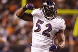 CLEVELAND - NOVEMBER 16: Ray Lewis #52 of the Baltimore Ravens celebrates a defensive stop in the third quarter against the Cleveland Browns at Cleveland Browns Stadium on November 16, 2009 in Cleveland, Ohio.  (Photo by Matt Sullivan/Getty Images)