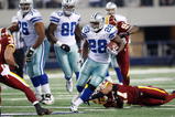 ARLINGTON, TX - NOVEMBER 22:  Running back Felix Jones #28 of the Dallas Cowboys runs the ball against the Washington Redskins at Cowboys Stadium on November 22, 2009 in Arlington, Texas.  (Photo by Ronald Martinez/Getty Images)