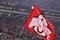 COLUMBUS, OH - NOVEMBER 18:  Ohio State Buckeyes mascot Brutus Buckeye waves a giant flag during the game against the Michigan Wolverines on November 18, 2006 at Ohio Stadium in Columbus, Ohio.  Ohio State won 42-39.  (Photo by Gregory Shamus/Getty Images)