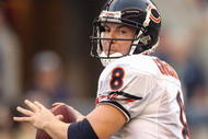 SEATTLE - AUGUST 16: Quarterback Rex Grossman #8 of the Chicago Bears passes the ball during the game against the Seattle Seahawks at Qwest Field on August 16, 2008 in Seattle, Washington. The Seahawks defeated the Bears 29-26. (Photo by Otto Greule Jr/Getty Images)