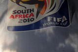 JOHANNESBURG, SOUTH AFRICA - NOVEMBER 25:  The 2010 logo flies at Soccer City, the final venue for the 2010 FIFA World Cup, during the 2nd World News Agency Media Tour on November 25, 2008 in Johannesburg, South Africa.  (Photo by Shaun Botterill/Getty Images)